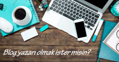 Blog Yazarı Olmak İster Misin? Blog Yazarı Olmak İster Misin?